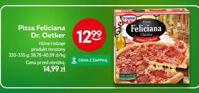Pizza Feliciana różne rodzaje produkt mrożony
