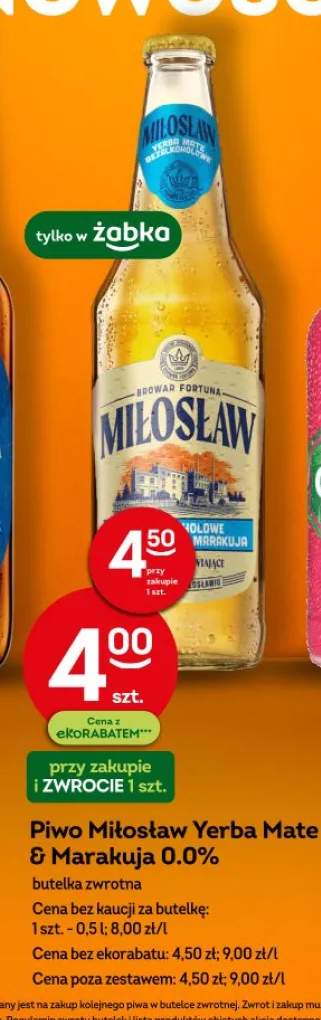 Piwo Miłosław Yerba Mate & Marakuja 0.0% butelka zwrotna