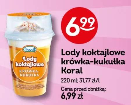Lody koktajlowe krówka-kukułka Koral