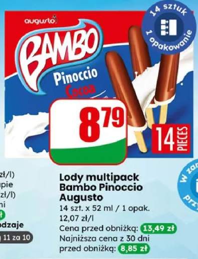 Lody multipack Pinoccio