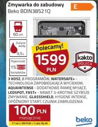 Zmywarka do zabudowy