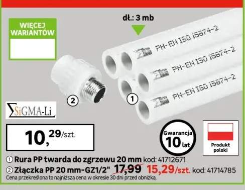 Złączka PP 20 mm-GZ1/2"