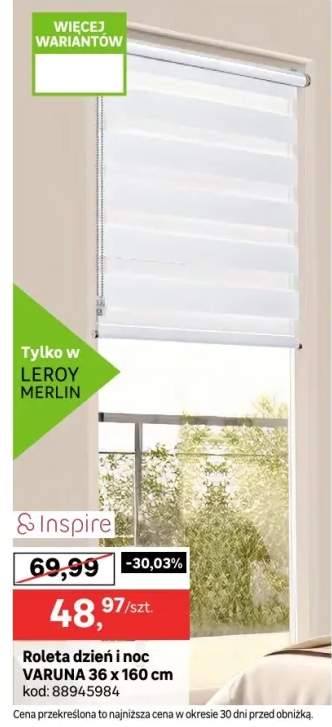 Roleta dzień i noc VARUNA 36 x 160 cm