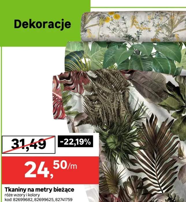 Tkaniny na metry bieżące różne wzory i kolory