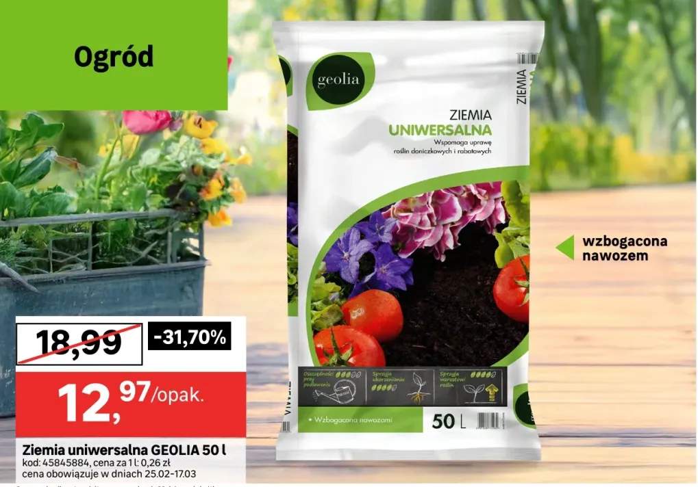 Ziemia uniwersalna wzbogacona nawozem