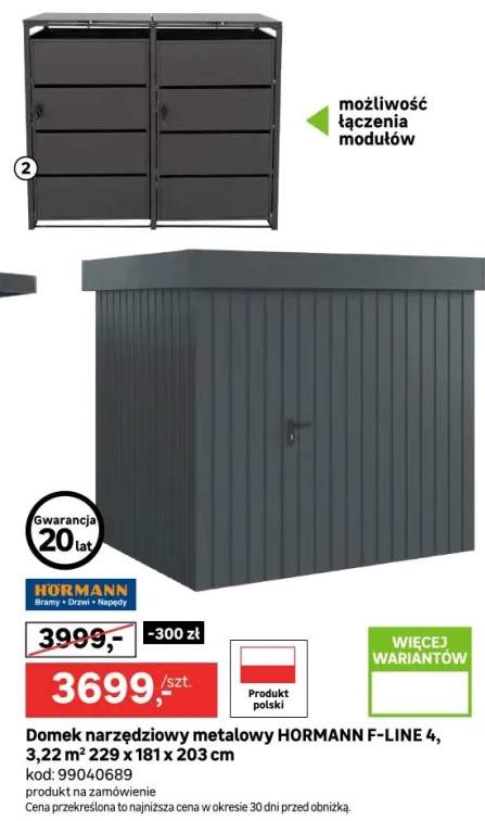 Domek narzędziowy metalowy F-LINE 4