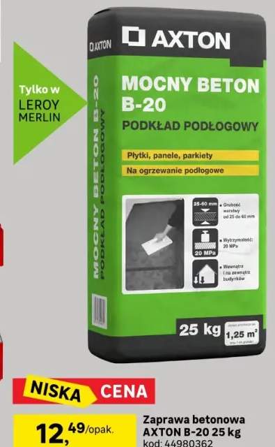 Zaprawa betonowa mocny beton B-20 podkład podłogowy