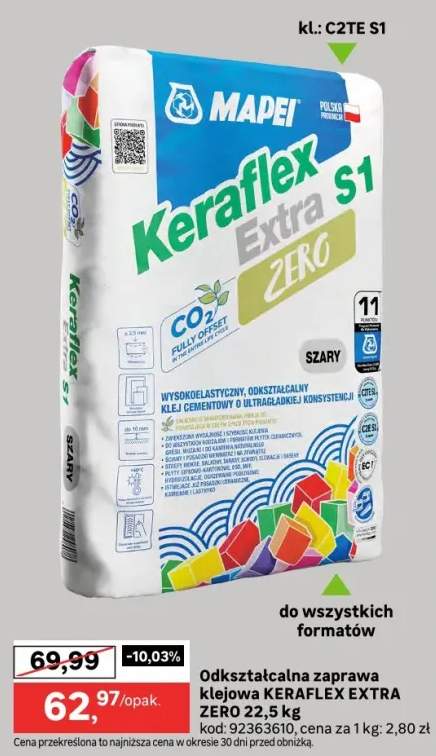 Odkształcalna zaprawa klejowa Keraflex Extra Zero S1