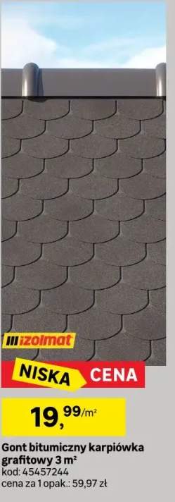 Gont bitumiczny karpiówka grafitowy