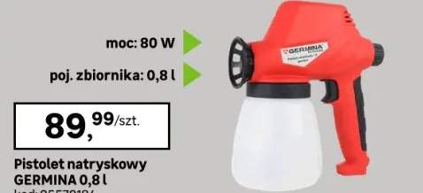 Pistolet natryskowy 0,8l moc: 80W, poj. zbiornika: 0,8l