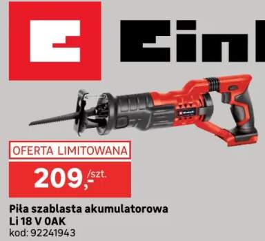 Piła szablasta akumulatorowa Li 18 V OAK