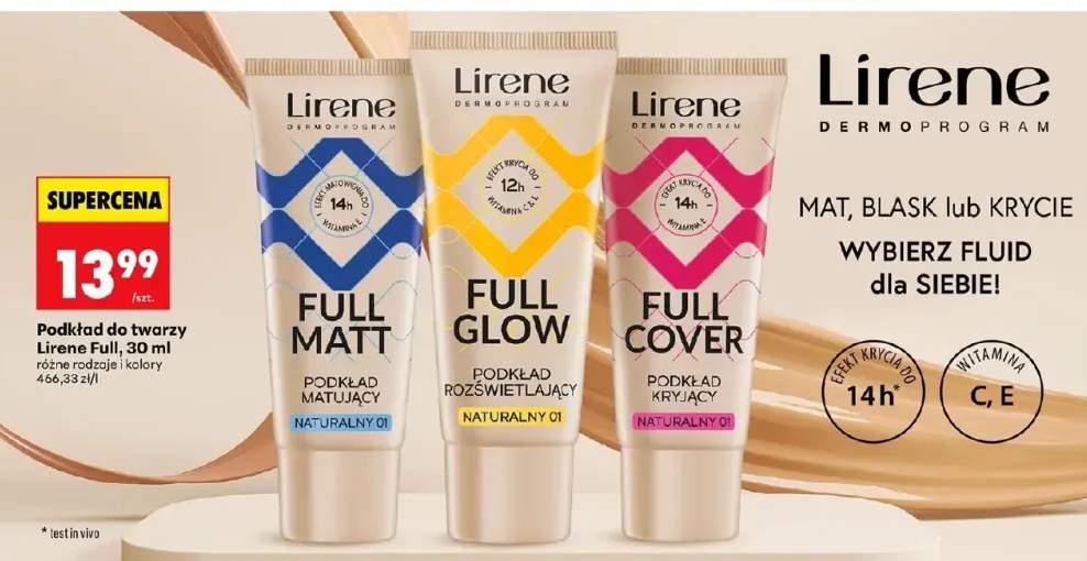 Podkład do twarzy Full różne rodzaje i kolory