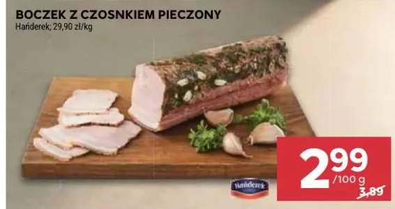 Boczek z czosnkiem pieczony