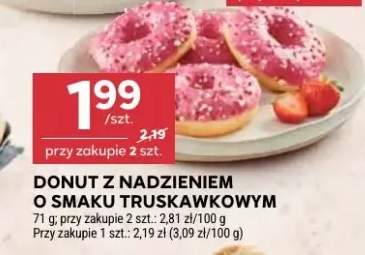 Donut z nadzieniem o smaku truskawkowym