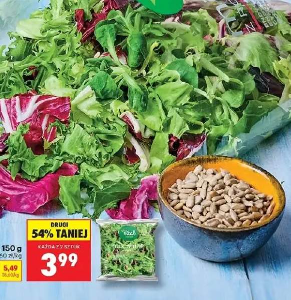 Kiełki lucerny, rzodkiewki, brokułu, słonecznika, pora, jarmużu, cebuli, 50 g stir-fry