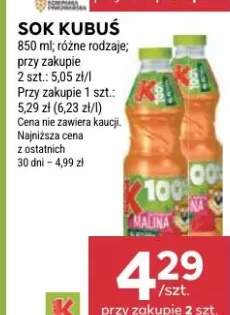 Sok różne rodzaje przy zakupie 2 szt.