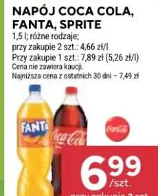 Napój różne rodzaje przy zakupie 2 szt.