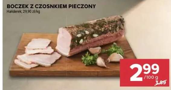 Boczek z czosnkiem pieczony