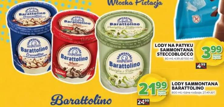 Lody Barattolino różne rodzaje