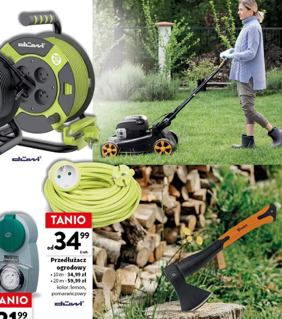 Przedłużacz ogrodowy 10m kolor: lemon, pomarańczowy