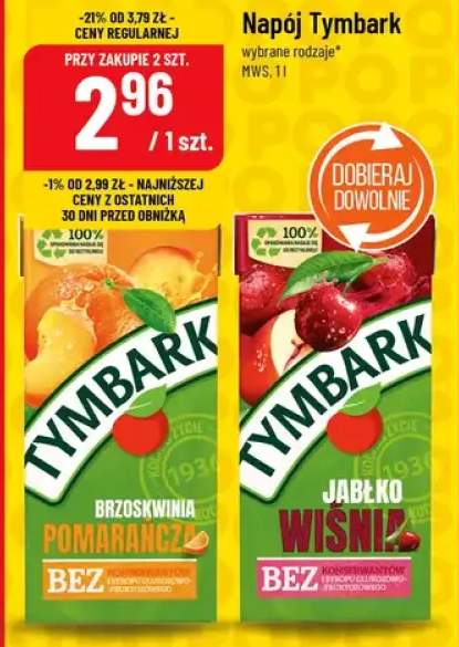 Napój Tymbark jabłko-wiśnia