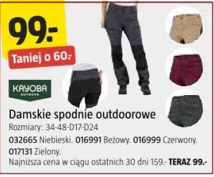 Spodnie damskie outdoorowe