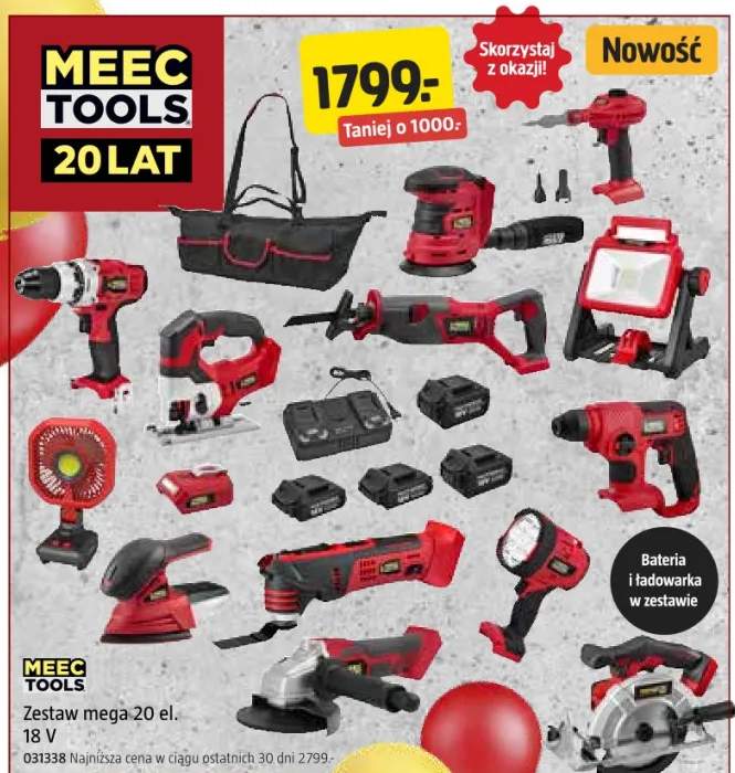 Zestaw mega-20 el. 18 V