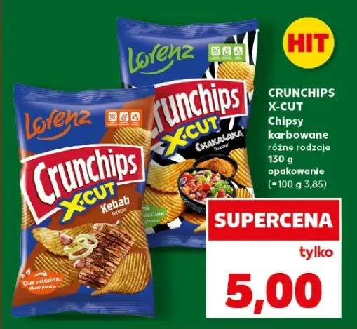 Chipsy karbowane różne rodzaje