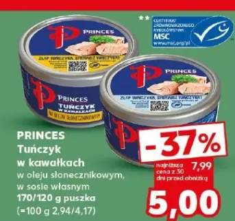 Tuńczyk w kawałkach w oleju słonecznikowym, w sosie własnym