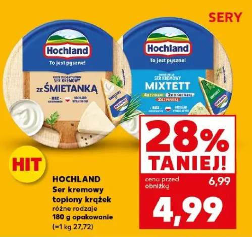 Ser Ser kremowy topiony krążek różne rodzaje