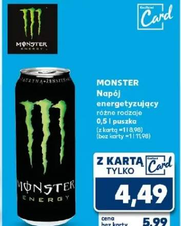 Napój energetyzujący różne rodzaje