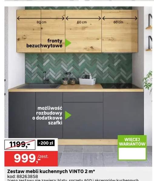 Zestaw mebli kuchennych VINTO 2 m