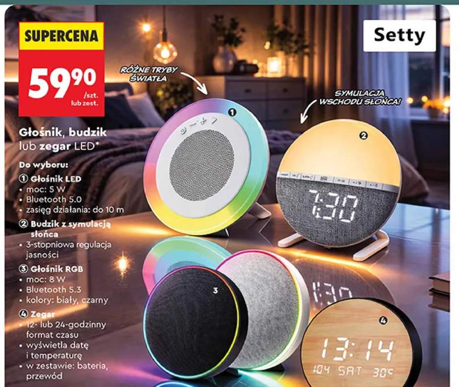 Zegarek lub budzik LED