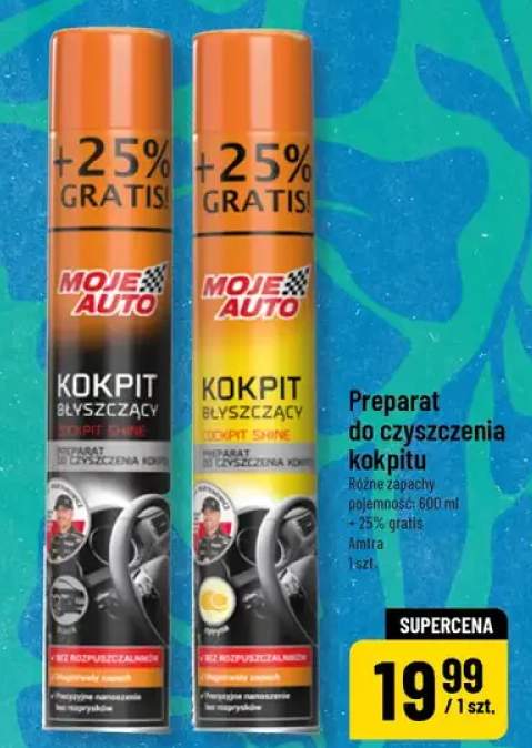 Preparat do czyszczenia kokpitu różne zapachy +25% gratis