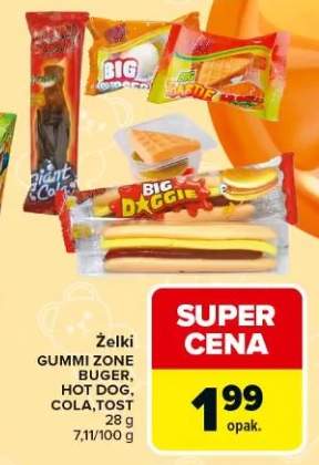 Żelki Buger, Hot Dog, Cola, Tost