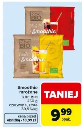 Smoothie mrożone czerwone, żółte