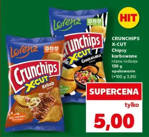 Chipsy karbowane różne rodzaje