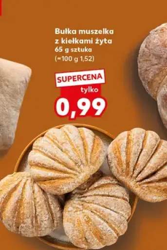 Bułka muszelka z kiełkami żyta