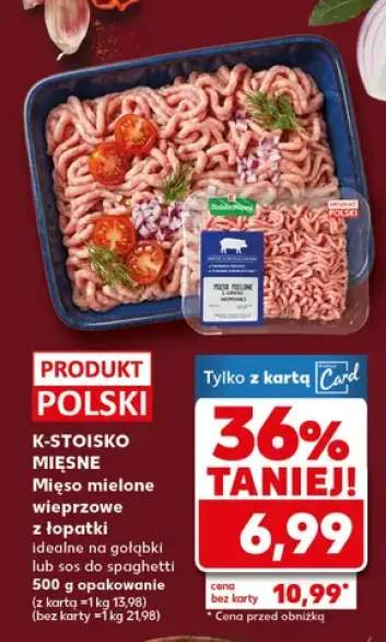 Mięso mielone wieprzowe z łopatki