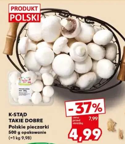 Polskie pieczarki 500g opakowanie