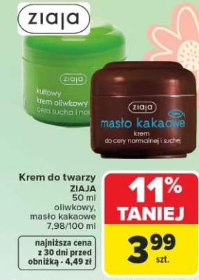 Krem do twarzy 50 ml koliowy, masło kakaowe