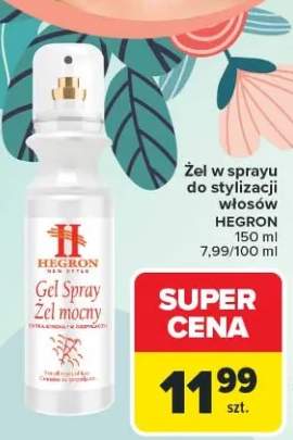 Żel w sprayu do stylizacji włosów Hegron