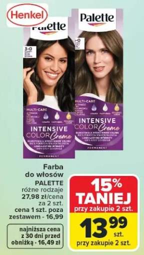 Farba do włosów Palette różne rodzaje