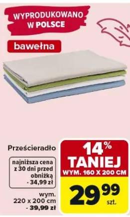 Prześcieradło bawełna