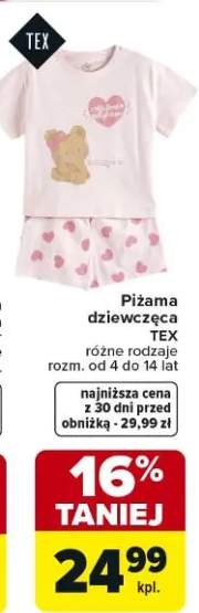 Piżama dziewczęca Tex różne rodzaje