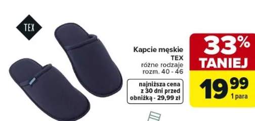 Kapcie męskie różne rodzaje rozm. 40-46