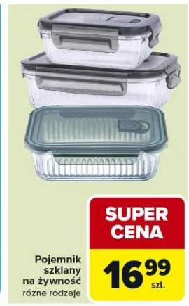 Pojemnik szklany na żywność różne rodzaje