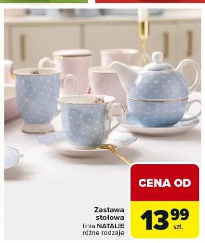 Zastawa stołowa linia Natalie różne rodzaje