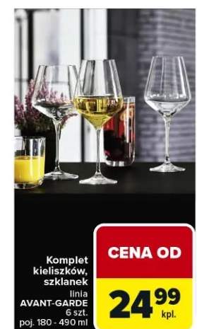 Komplet kieliszków, szklanek linia Avant-Garde