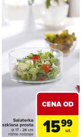 Salaterka szklana prosta różne rodzaje